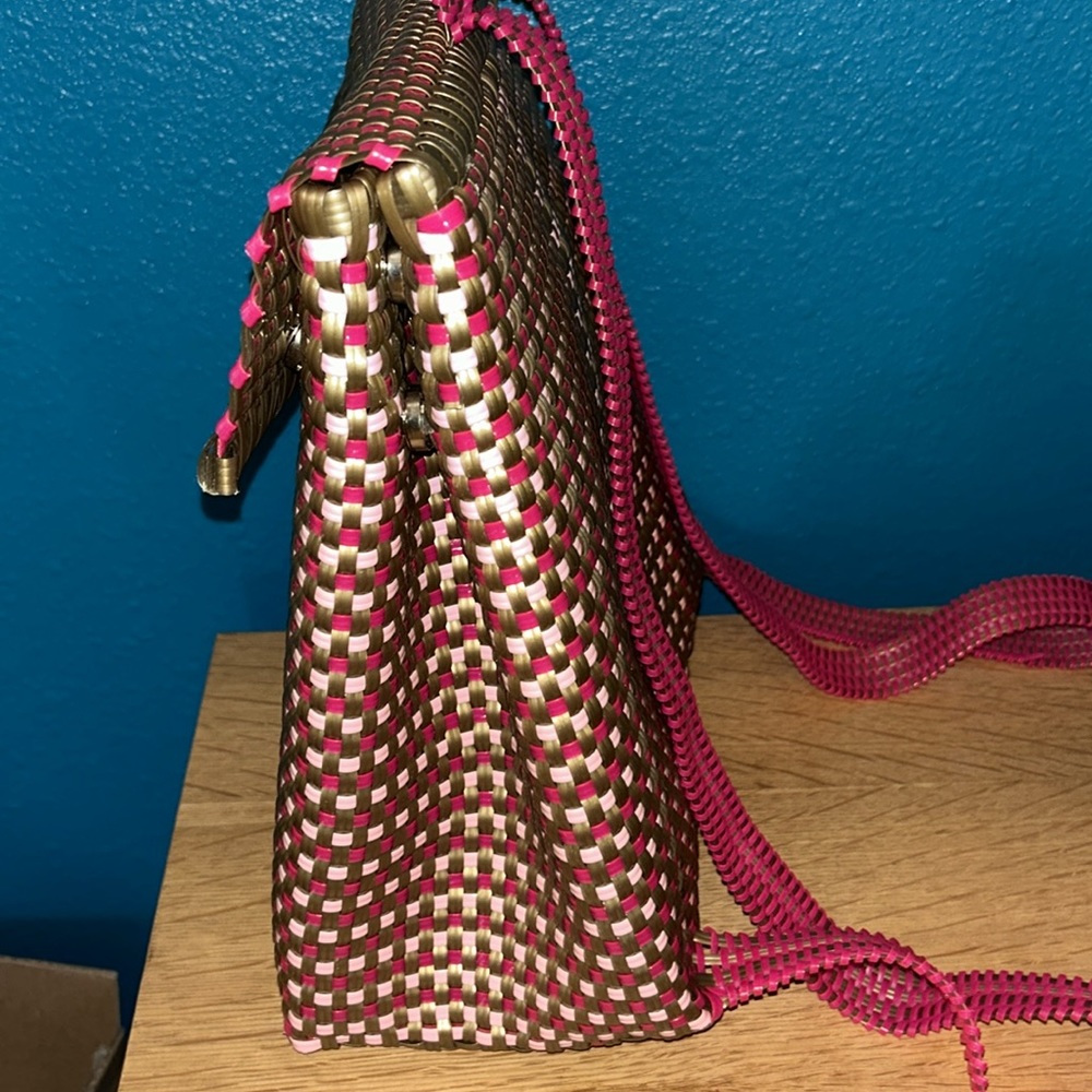 Maria Victoria Backpack Tote Handcrafted Recycled Plastic - Picture 3 of 10